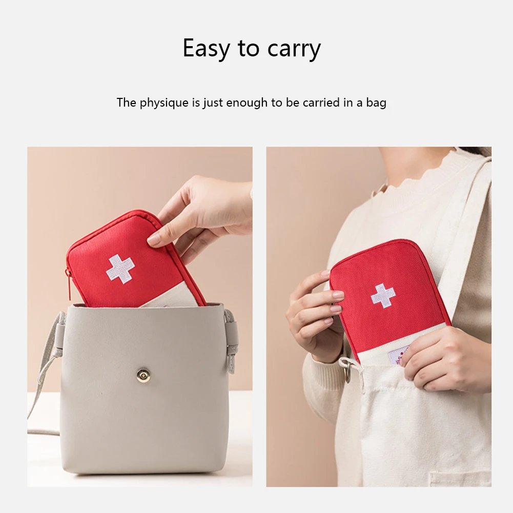 First Aid Bag Kit - Mini Travel Medicine Bag Portable Emergency