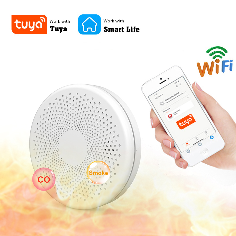 2 in 1 Version WiFi Tuya Smart - Smoke Detector Interconnected recension och pris