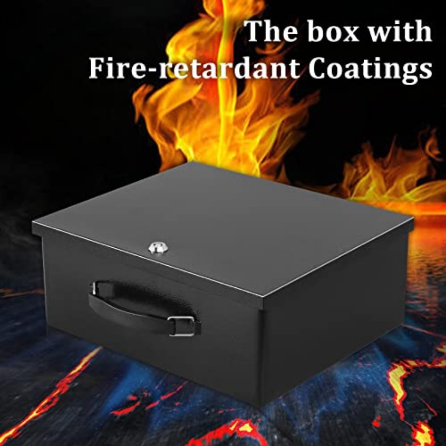 Portable Metal Safe Box with K - Fire Safe Document recension och pris