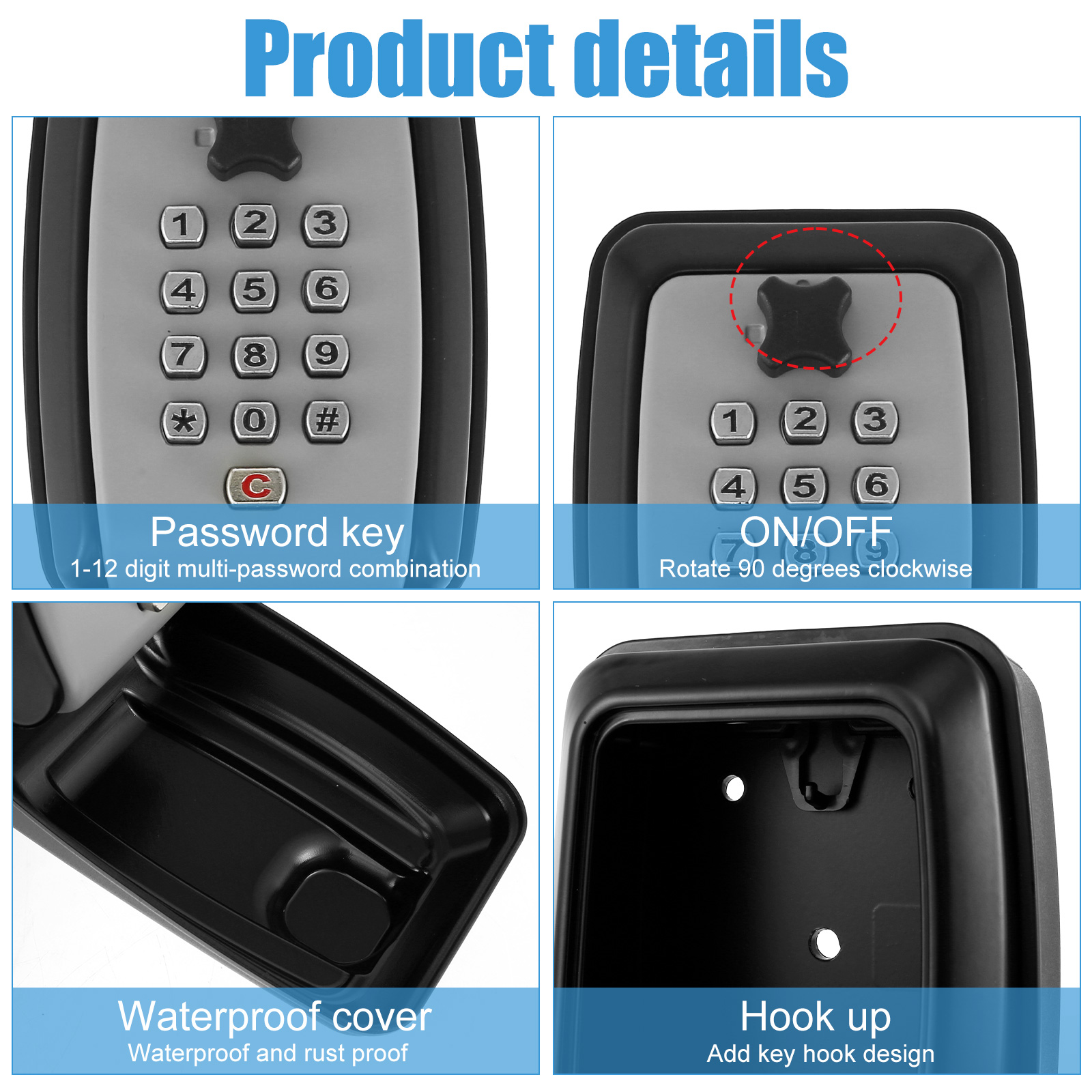 Key Lock Box Wall-Mount Secret - Lockbox Key Secure recension och pris