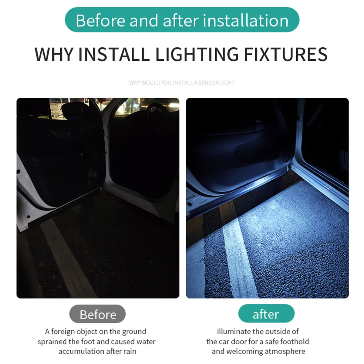Car Door Lights LED Colorful F - Emergency Exit Sign recension och pris