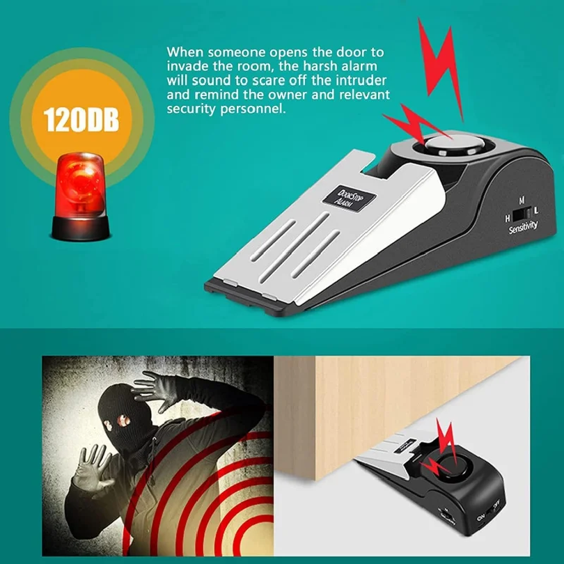 120db Wireless Door Stop Stopp - Door Stop Alarm recension och pris