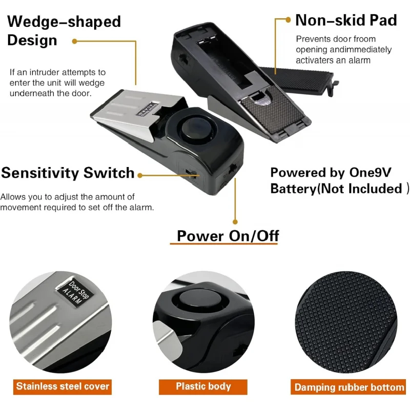 120db Wireless Door Stop Stopp - Door Stop Alarm recension och pris