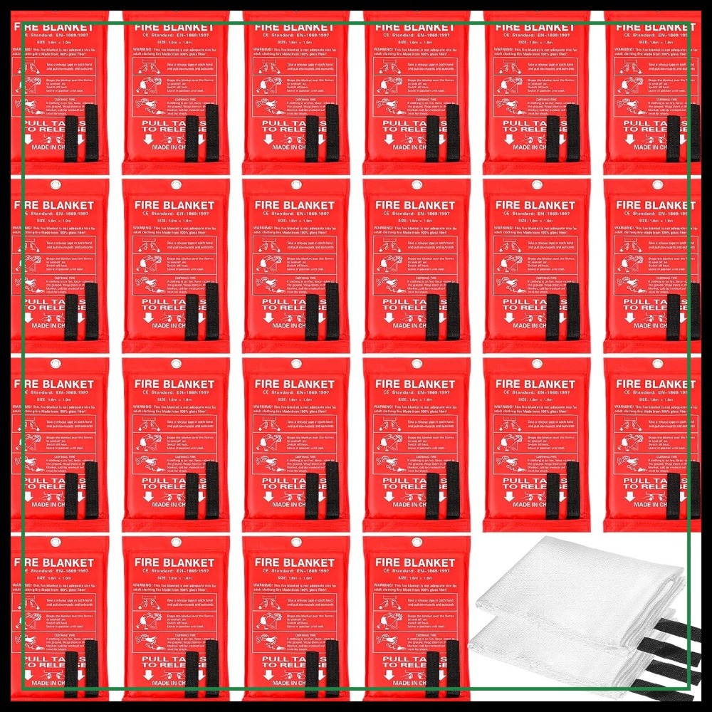 24 Pcs Fire Blanket - Fibergla - Fire Blanket Kitchen recension och pris