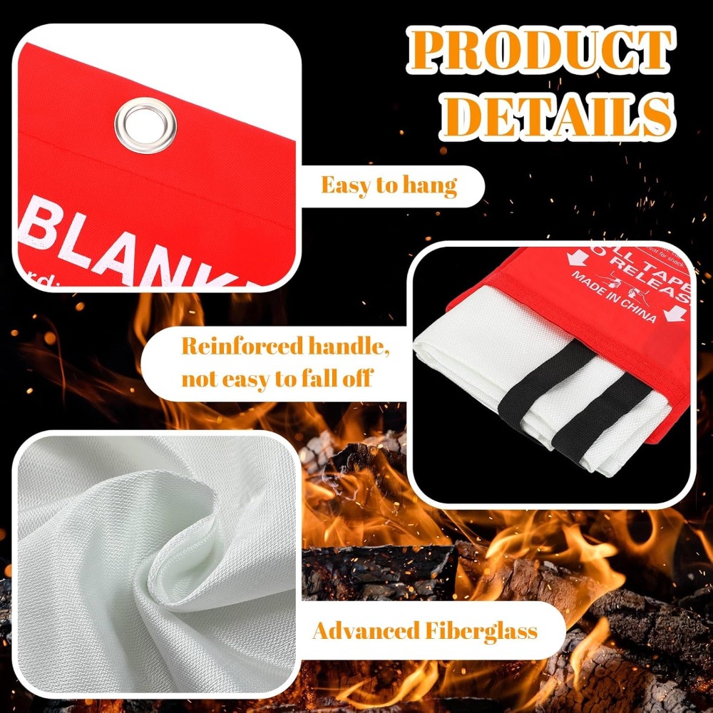 24 Pcs Fire Blanket - Fibergla - Fire Blanket Kitchen recension och pris