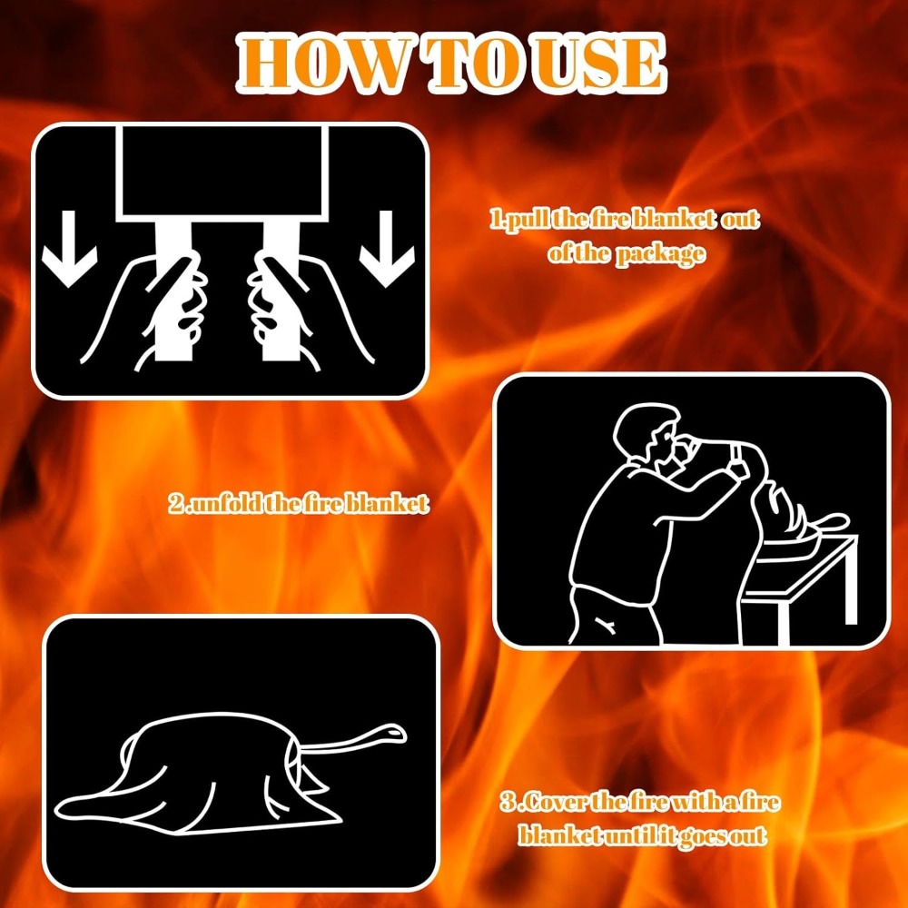 24 Pcs Fire Blanket - Fibergla - Fire Blanket Kitchen recension och pris