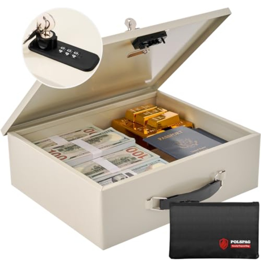 Fireproof Document Box with Ke - Fire Safe Document recension och pris
