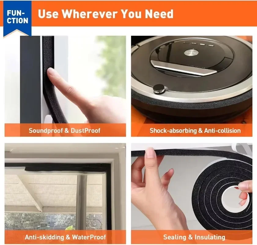 Thick Foam Window Sealing Stri - Window Lock Bar recension och pris