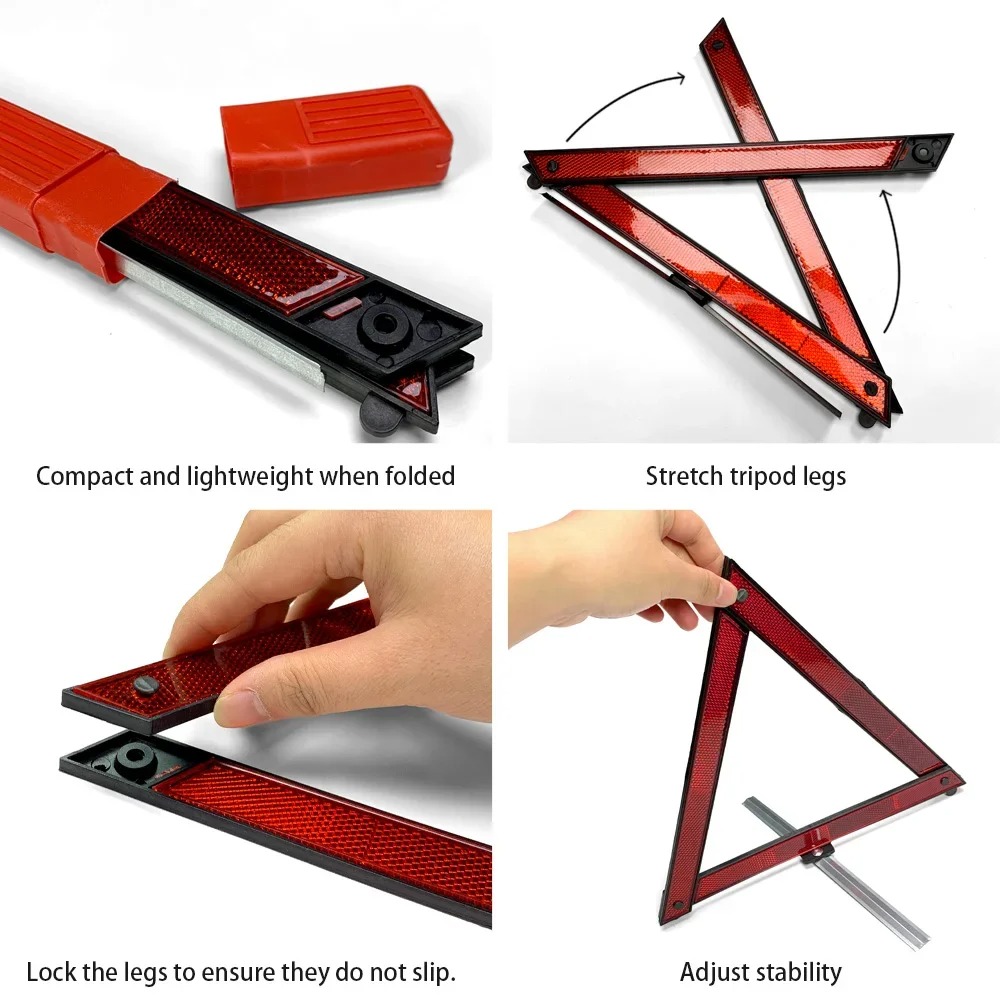 Car Tripod Folded Stop Sign Re - Emergency Exit Sign recension och pris