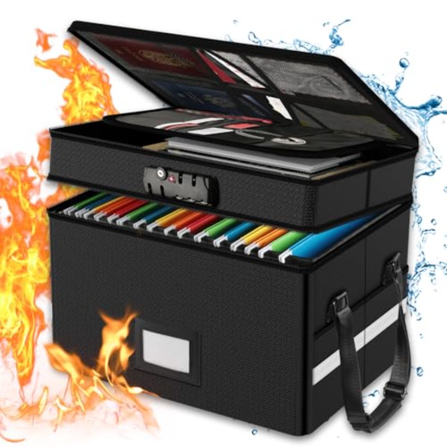 Fireproof Document Box with Lo - Fire Safe Document recension och pris