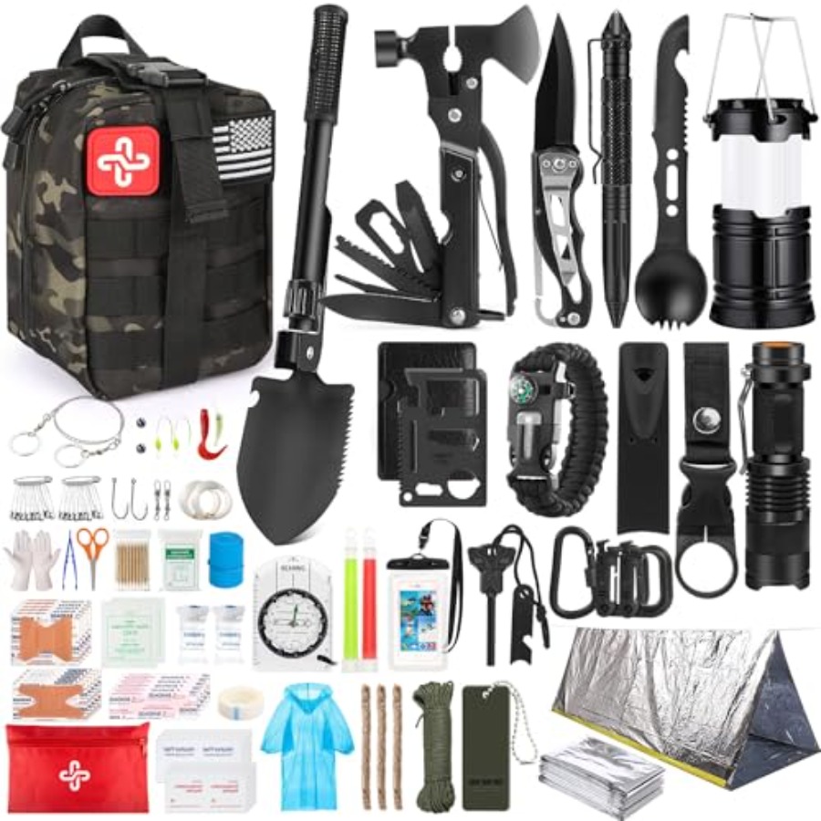 Survival Kit, 250Pcs Survival  - First Aid Bag Kit recension och pris