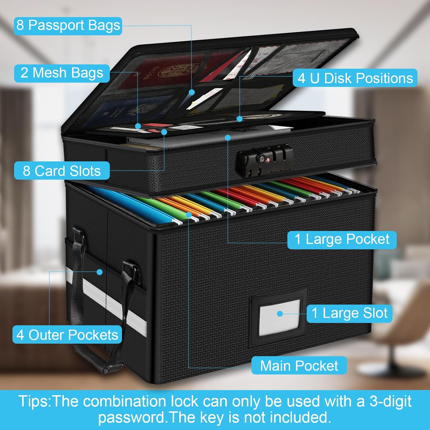 Fireproof Document Box with Lo - Fire Safe Document recension och pris