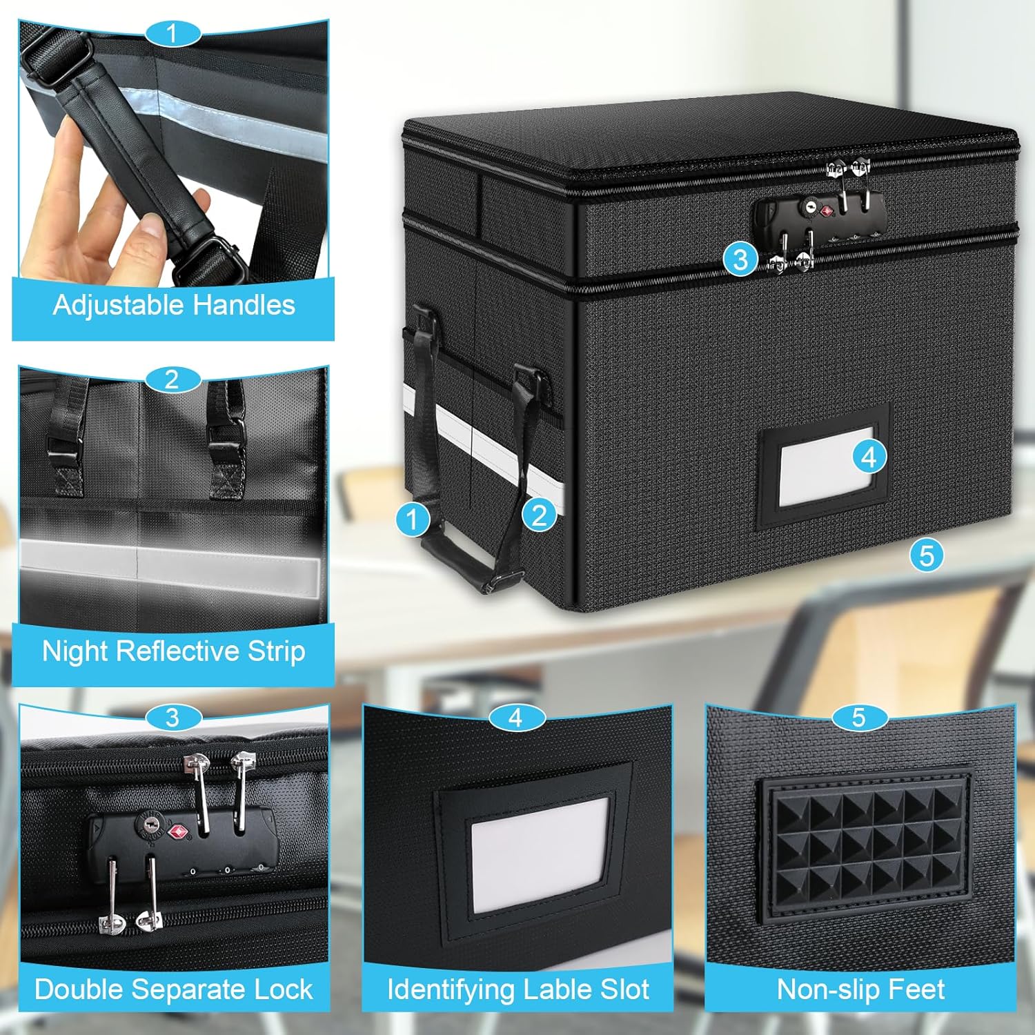 Fireproof Document Box with Lo - Fire Safe Document recension och pris