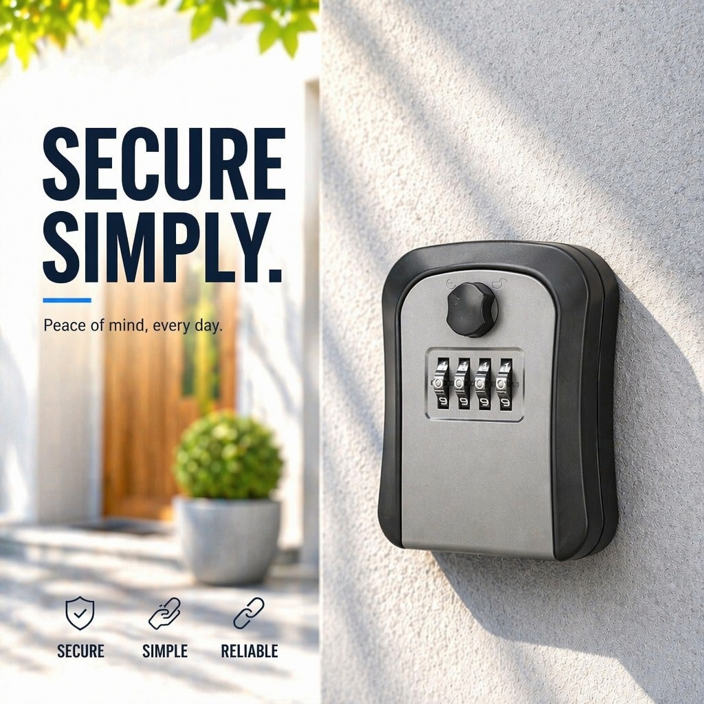 Key Lock Box Wall Mount Lockbo - Lockbox Key Secure recension och pris