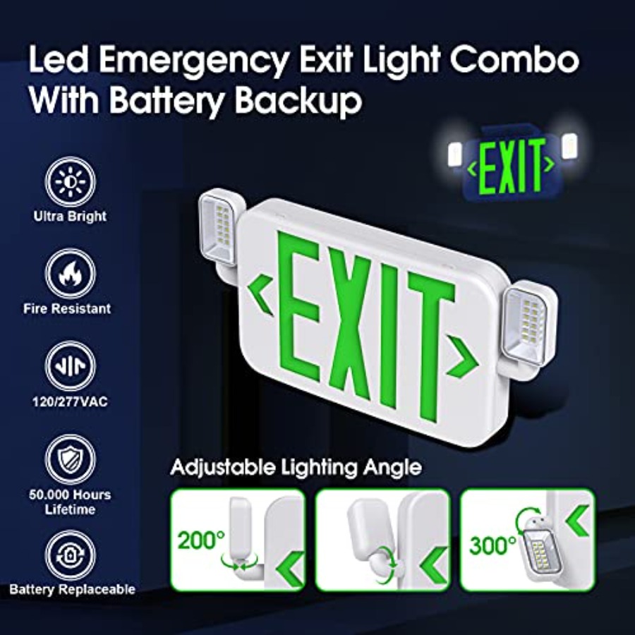 Led Combo Emergency Exit Sign  - Emergency Exit Sign recension och pris