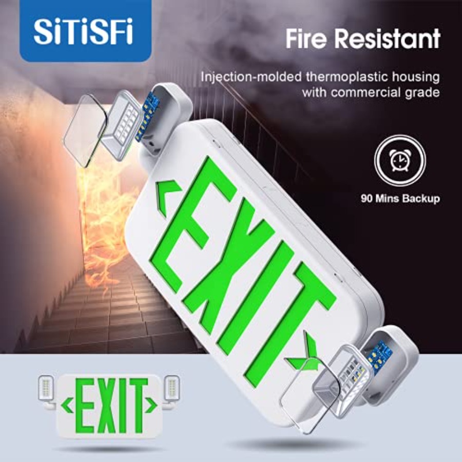 Led Combo Emergency Exit Sign  - Emergency Exit Sign recension och pris
