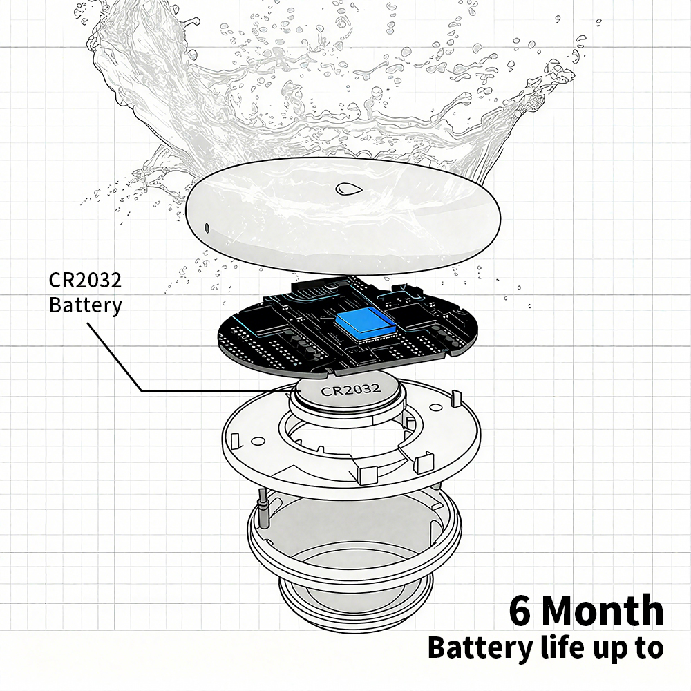 Tuya Zigbee Leakage Sensor LED - Water Alarm Sensor recension och pris