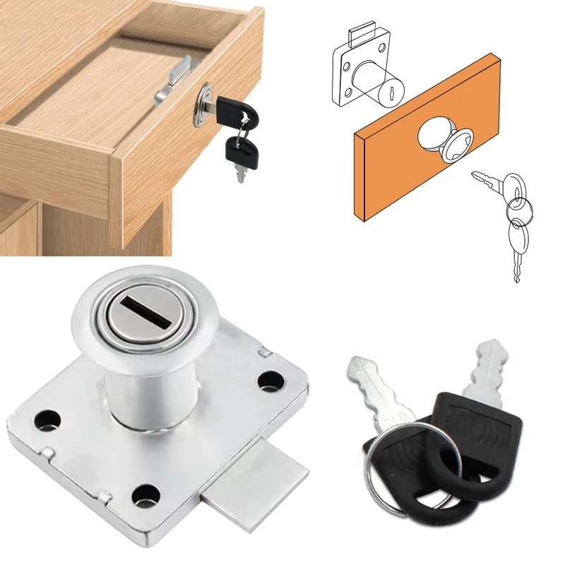 Drawer lock with key, used for - Medicine Cabinet Lock recension och pris