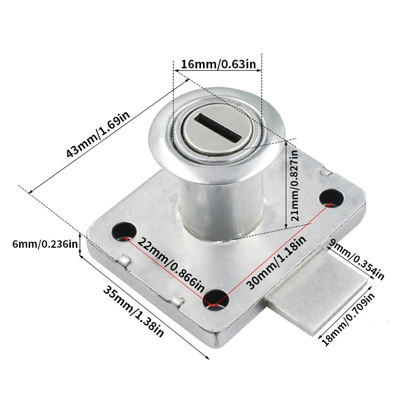 Drawer lock with key, used for - Medicine Cabinet Lock recension och pris