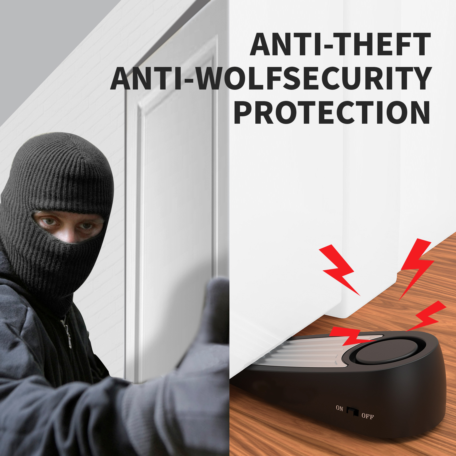 Wireless 130dB Door Stop Alarm - Door Stop Alarm recension och pris