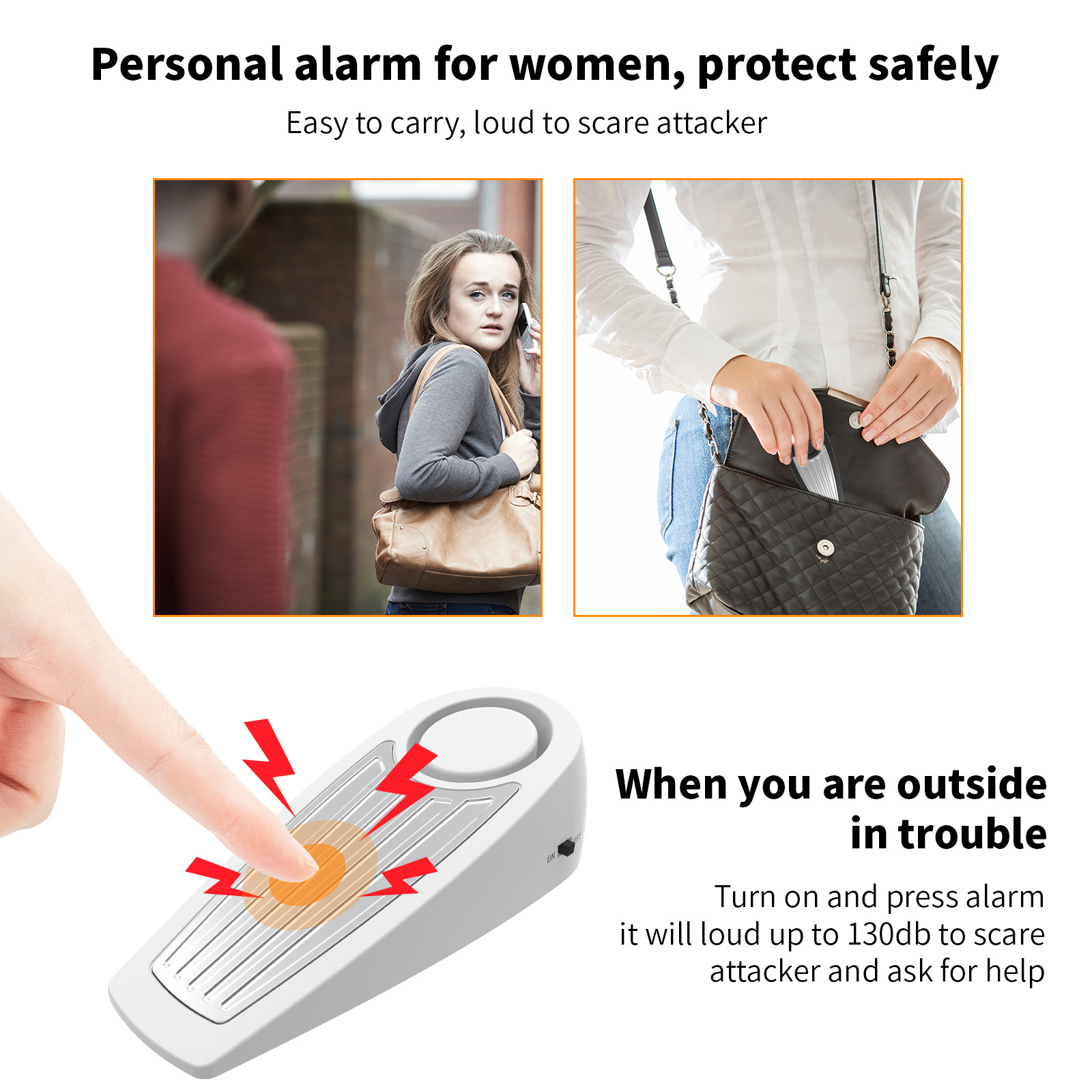 Wireless 130dB Door Stop Alarm - Door Stop Alarm recension och pris