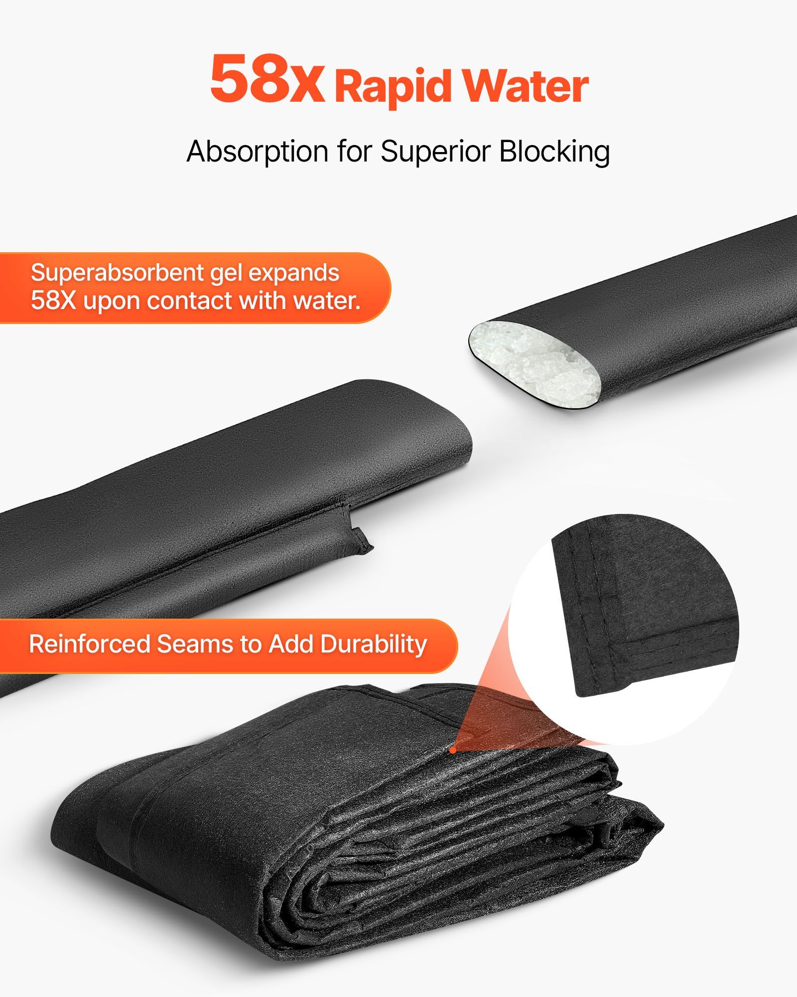 Flood Barrier, 8 Pack, 1.6 x 1 - Flood Barrier Bag recension och pris