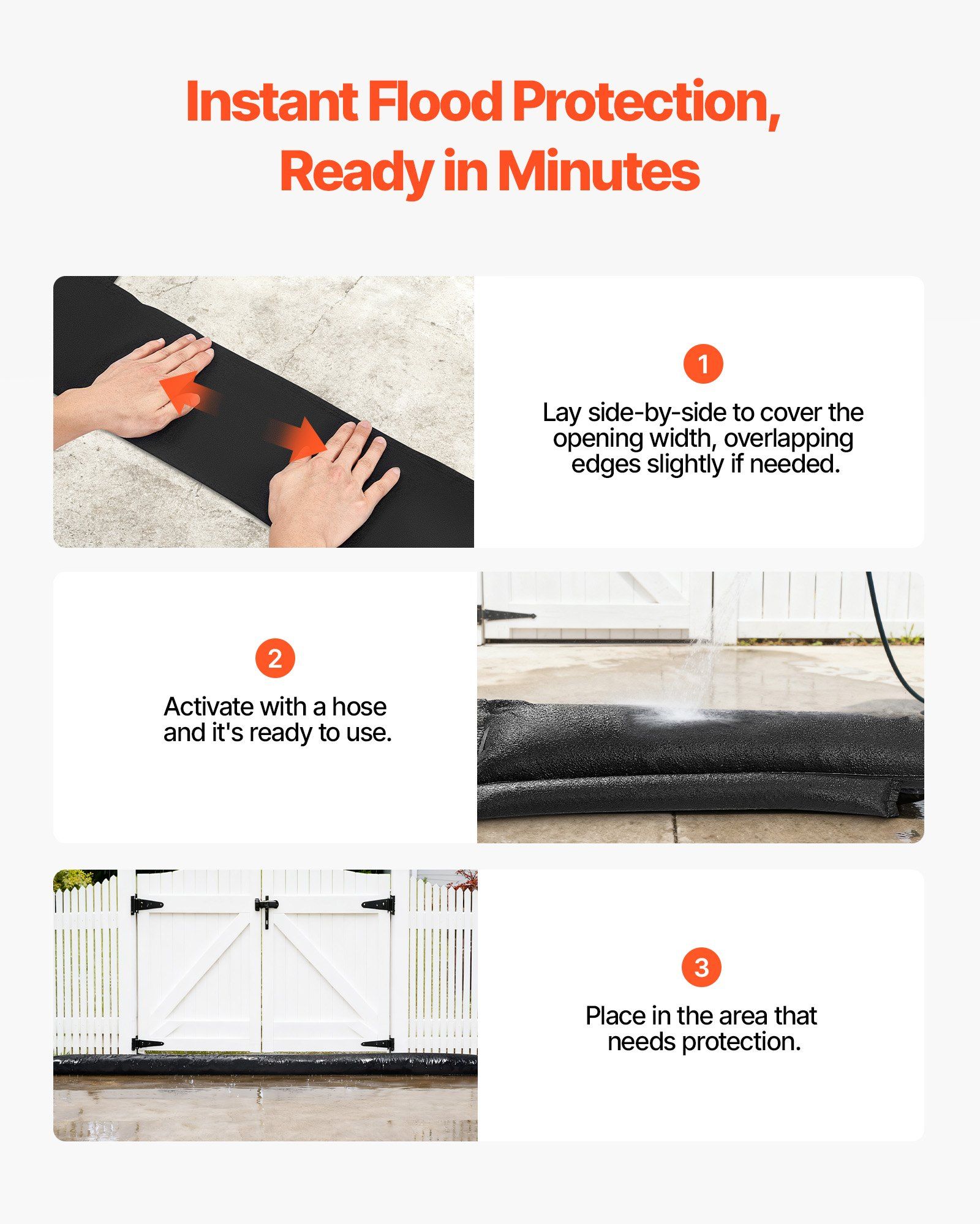 Flood Barrier, 8 Pack, 1.6 x 1 - Flood Barrier Bag recension och pris