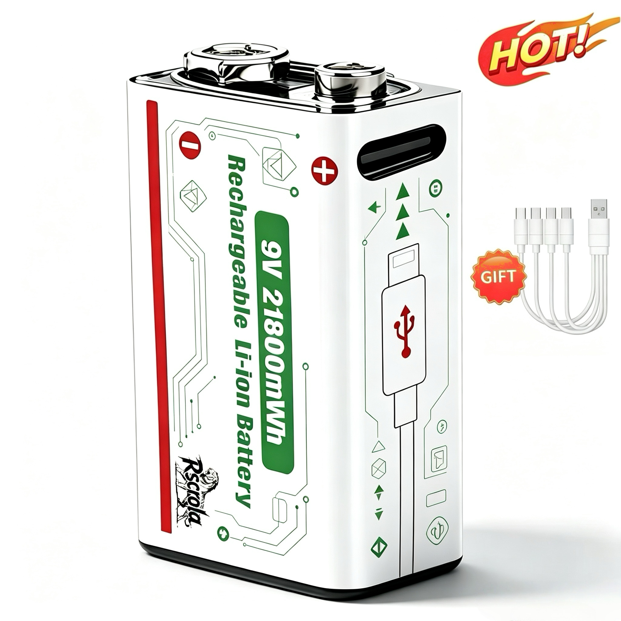 9V 21800mWh Rechargeable Lithi - Smoke Detector Interconnected recension och pris