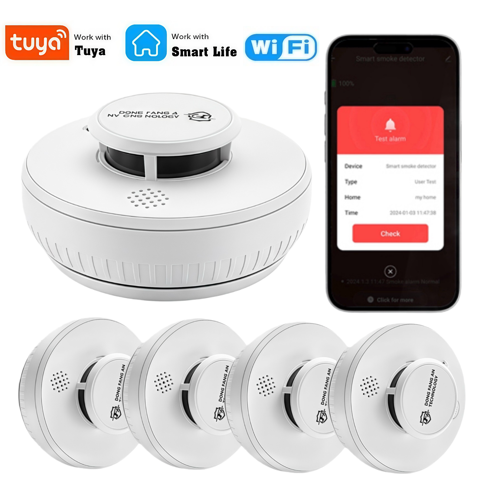 DFA Wifi Smoke Detector 2 in1  - Smoke Detector Interconnected recension och pris