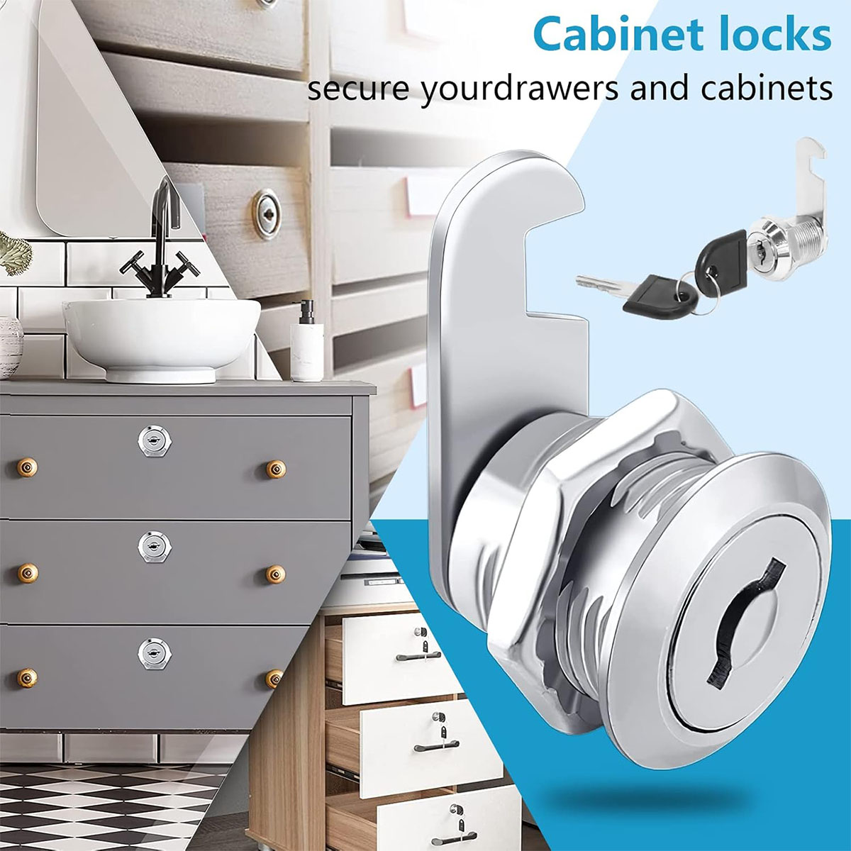 Single Unlock Set,1 Pack Keyed - Medicine Cabinet Lock recension och pris