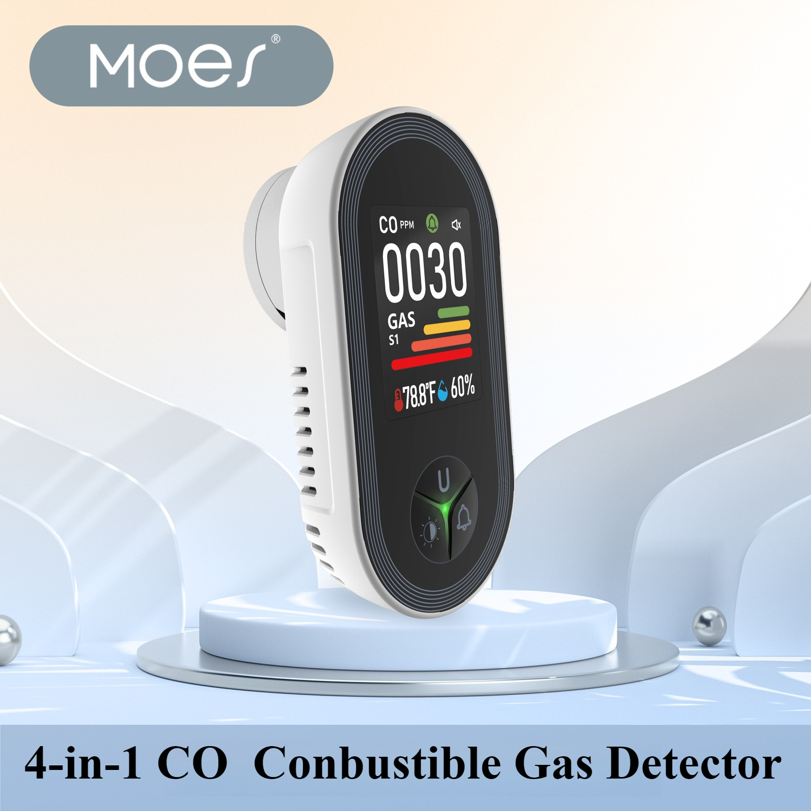 MOES 4-in-1 Plug-in Gas Detect - Co Detector Plug recension och pris