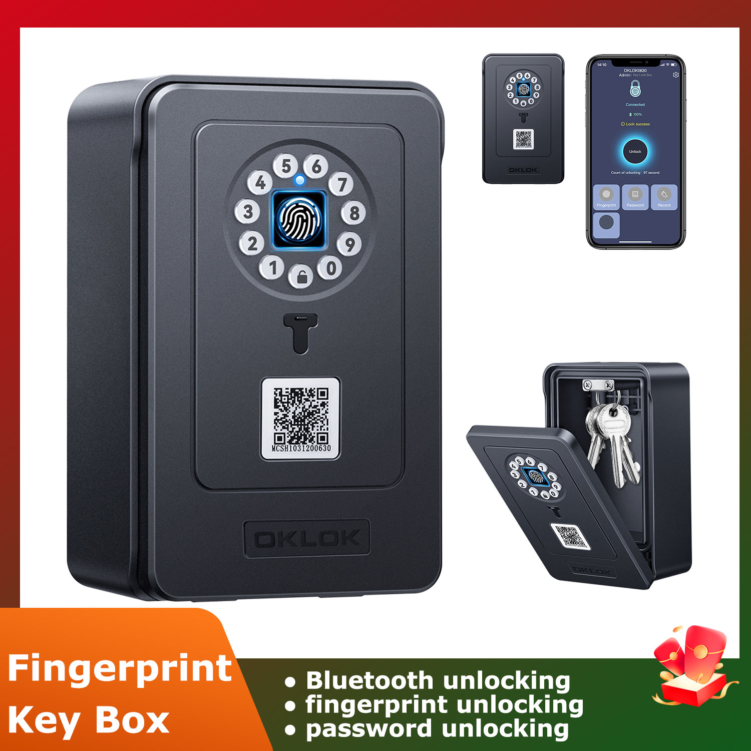 Wireless Smart lock Box Blueto - Lockbox Key Secure recension och pris