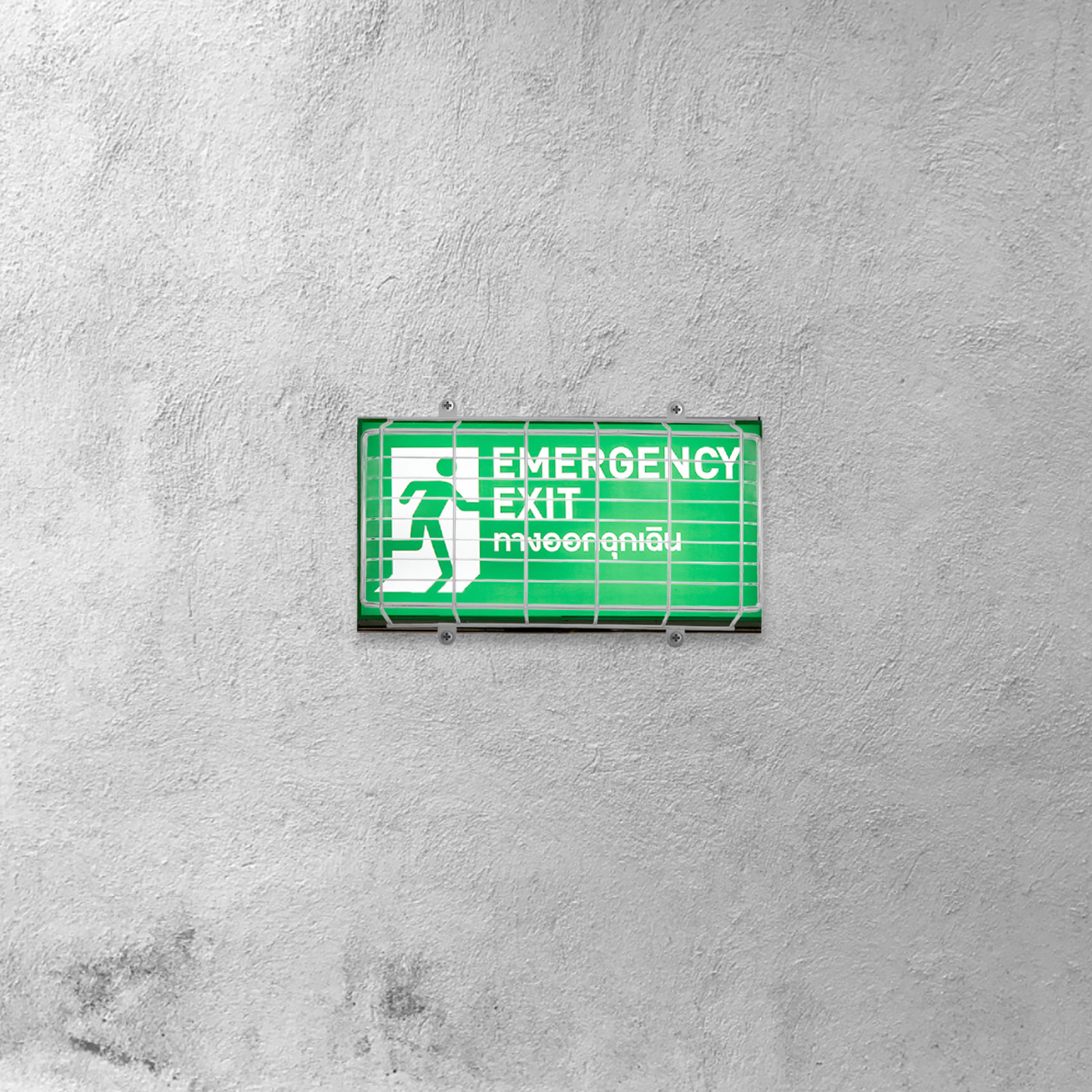 Iron LED Exit Sign Protective  - Emergency Exit Sign recension och pris