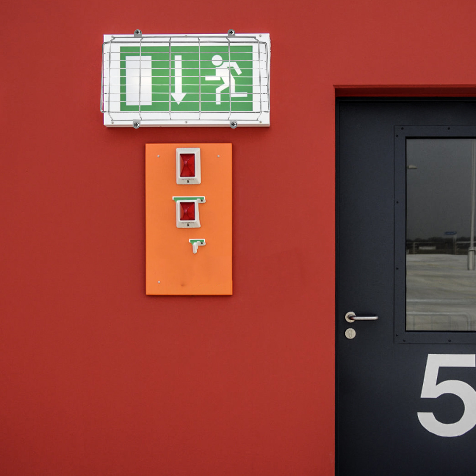 Iron LED Exit Sign Protective  - Emergency Exit Sign recension och pris