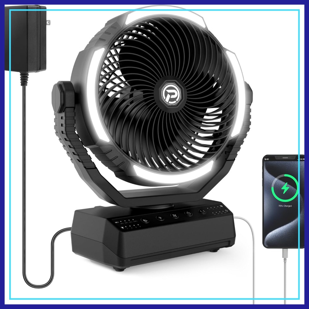 20000mAh Camping Fan with Ligh - Power Outage Light recension och pris