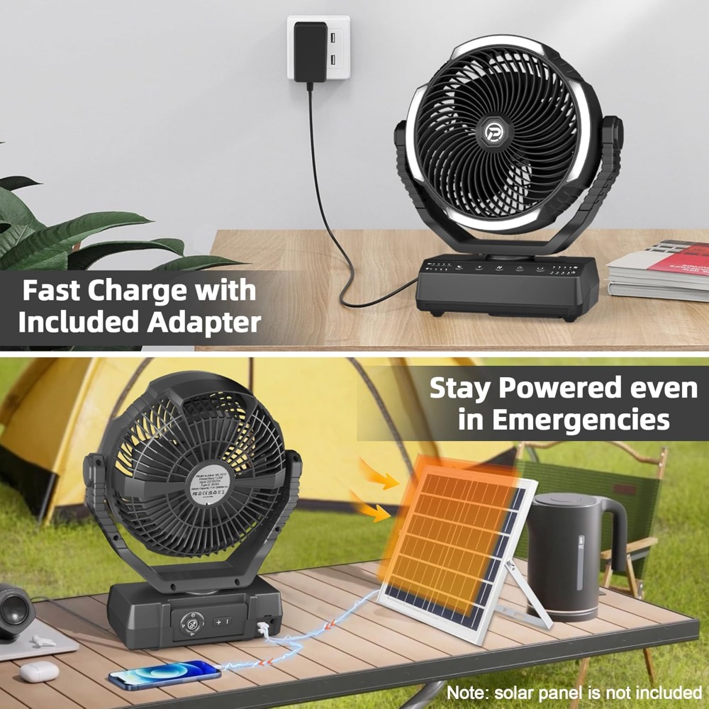 20000mAh Camping Fan with Ligh - Power Outage Light recension och pris