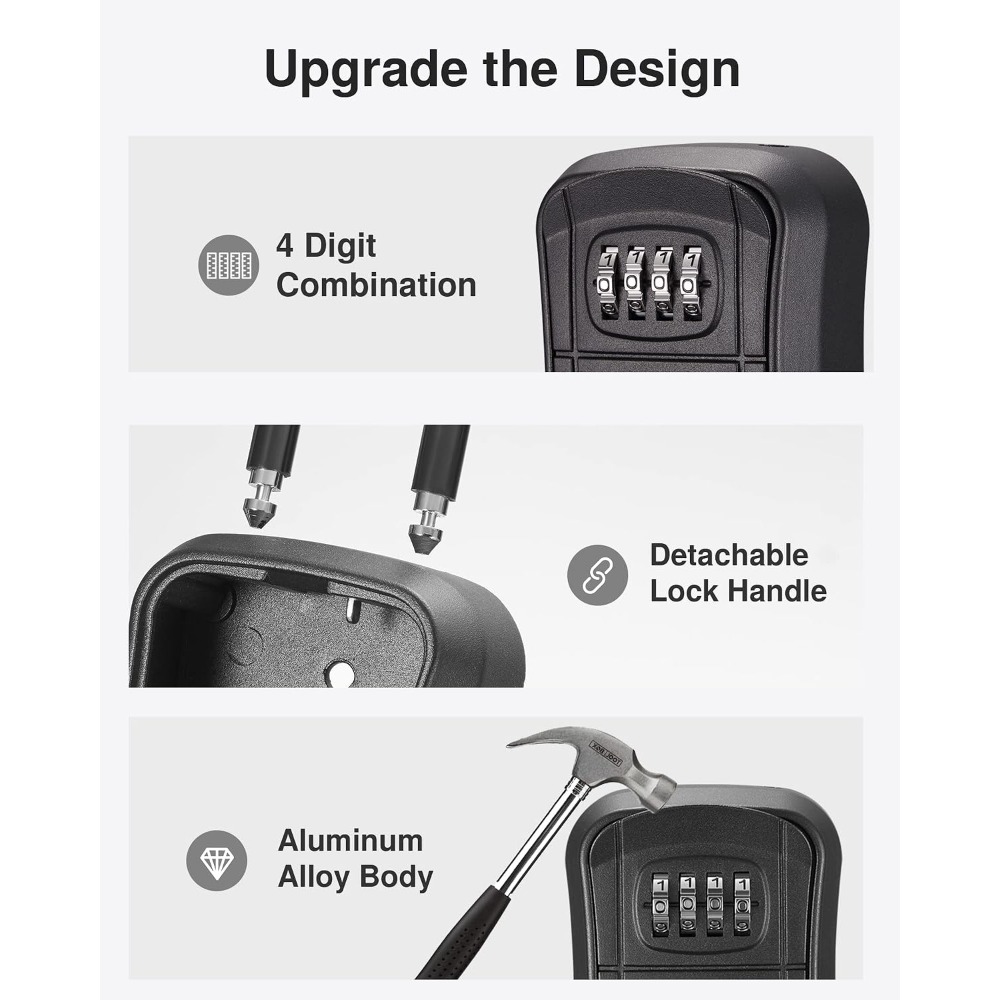 Key Lock Box, Portable Combina - Lockbox Key Secure recension och pris