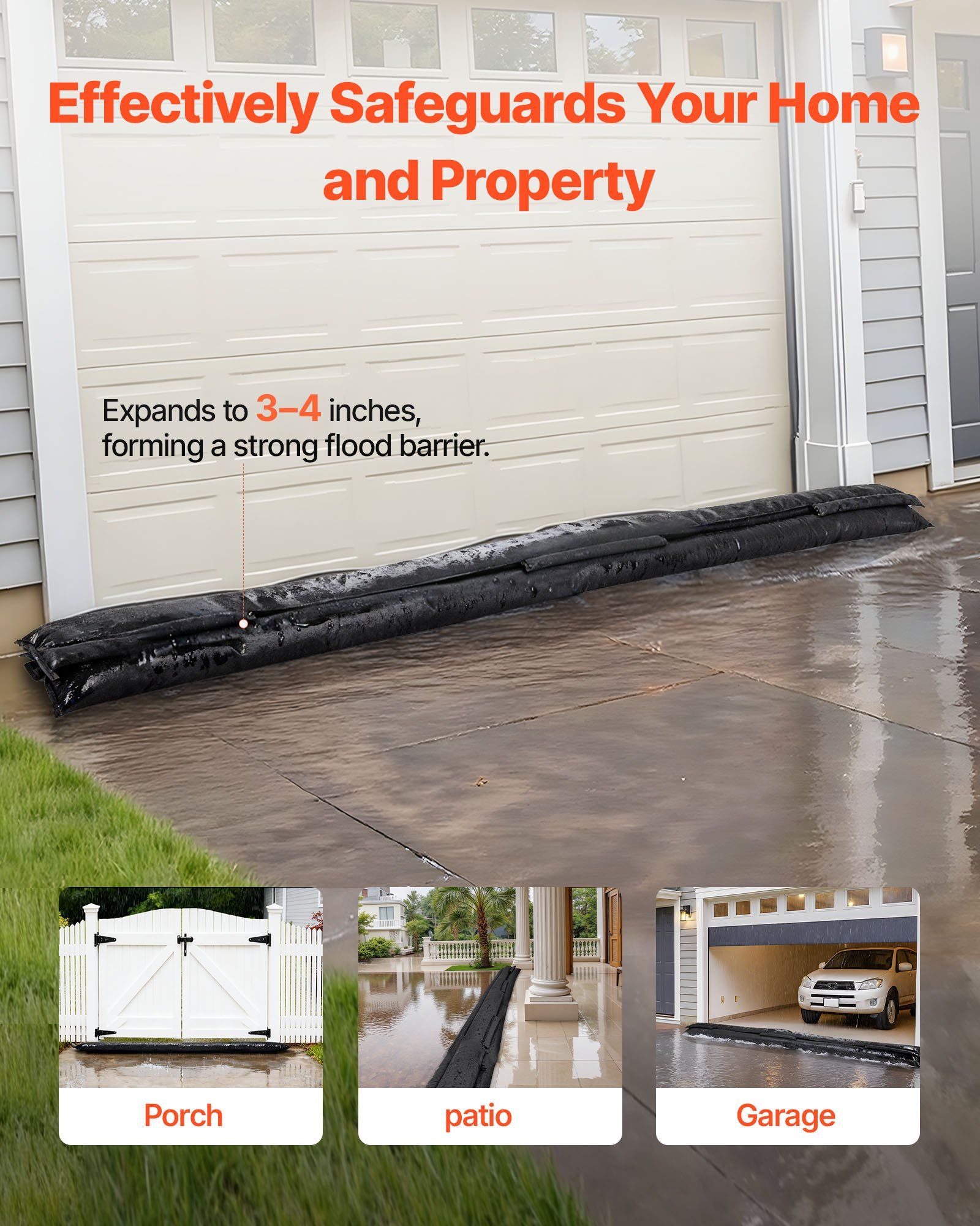 Flood Barrier, 8 Pack, 10 x 0. - Flood Barrier Bag recension och pris