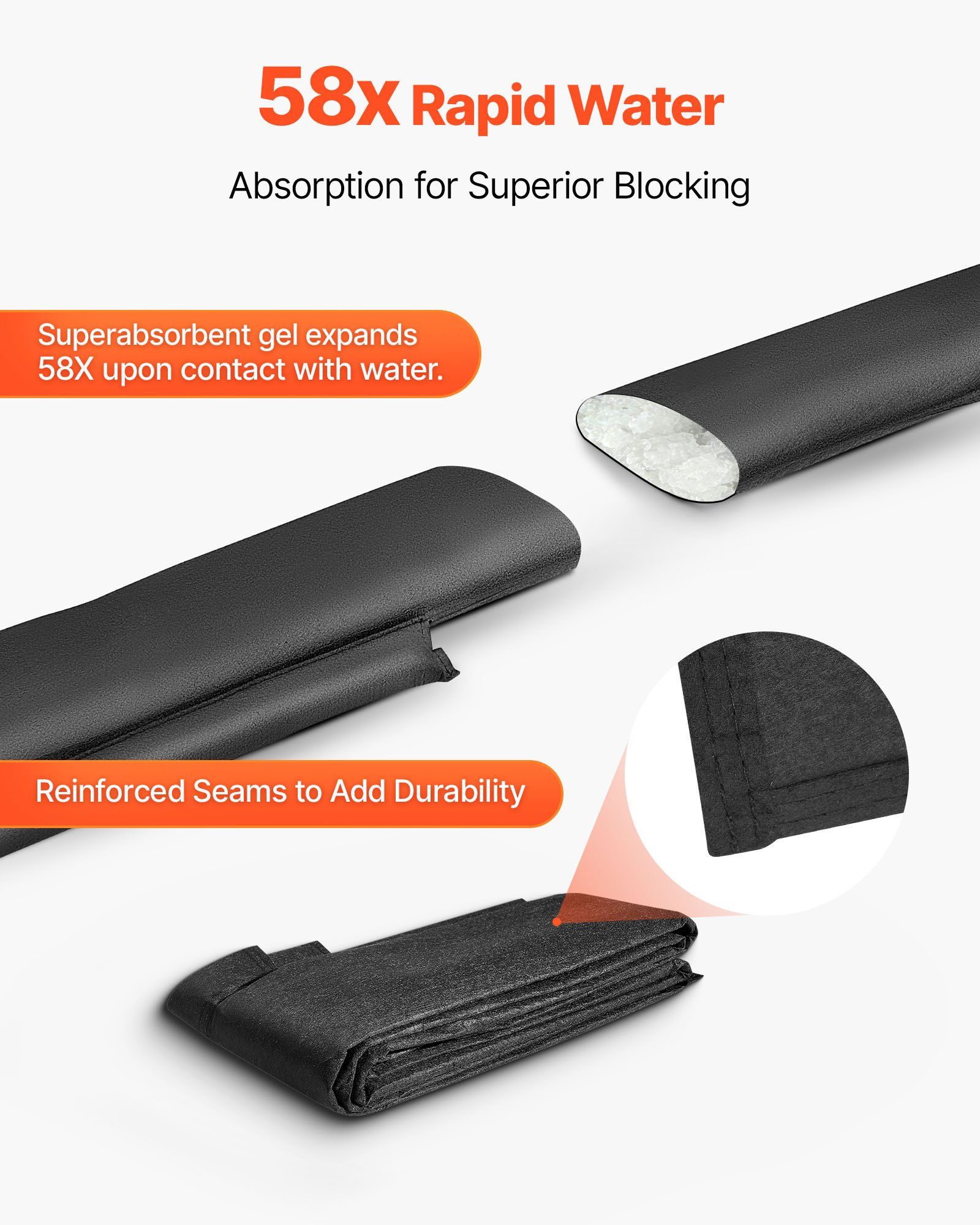 Flood Barrier, 8 Pack, 10 x 0. - Flood Barrier Bag recension och pris