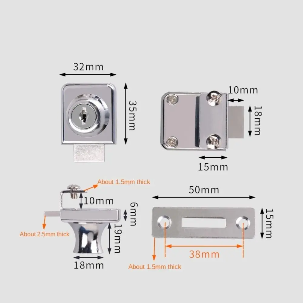 Metal Single Double Swinging G - Medicine Cabinet Lock recension och pris