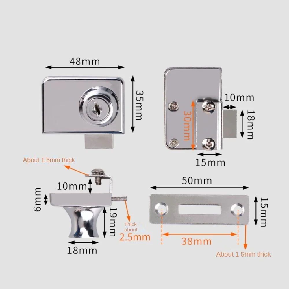 Metal Single Double Swinging G - Medicine Cabinet Lock recension och pris