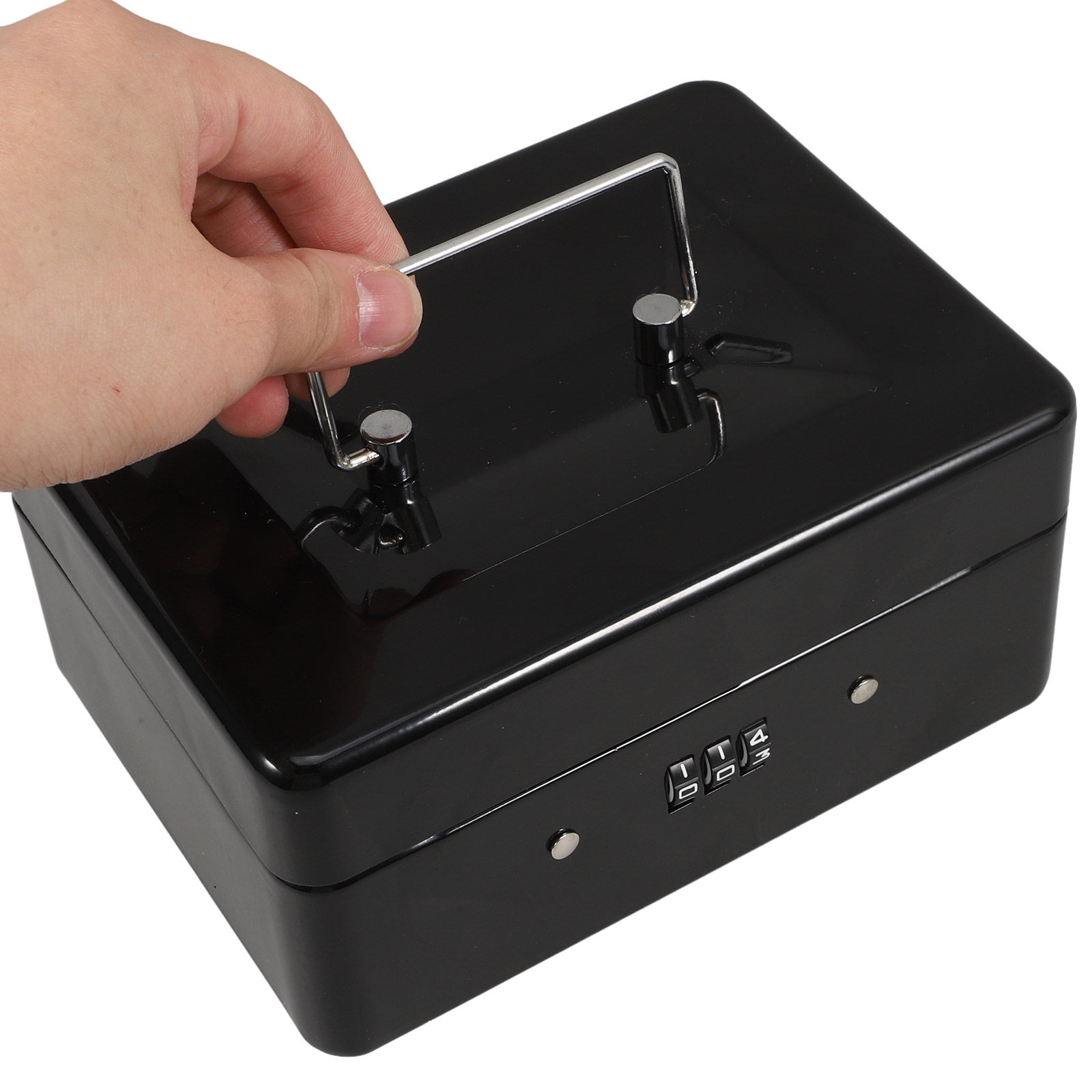 Small Lockable Steel Cash Box  - Lockbox Key Secure recension och pris