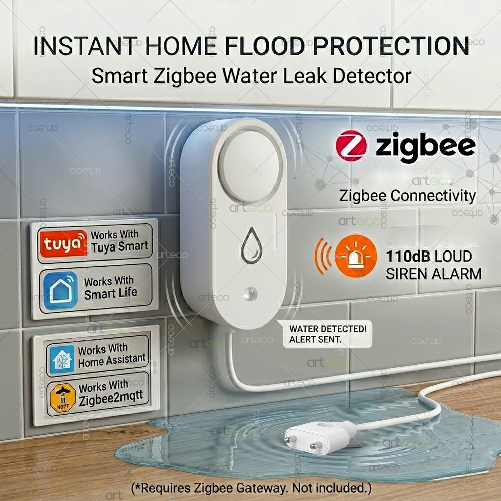 Zigbee Water Leak Detector Sma - Water Alarm Sensor recension och pris