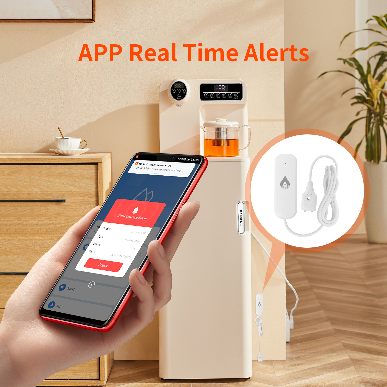 YFK Tuya WiFi Water Leakage Se - Water Alarm Sensor recension och pris