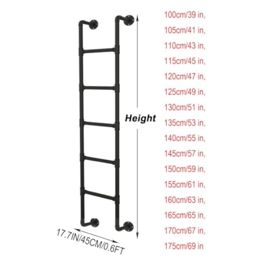 Wall Mounted Metal Step Ladder - Fire Escape Ladder recension och pris