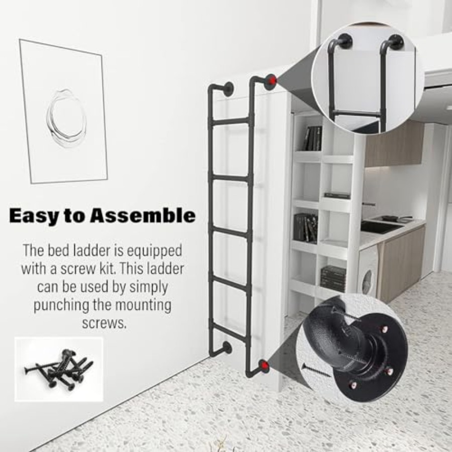 Wall Mounted Metal Step Ladder - Fire Escape Ladder recension och pris