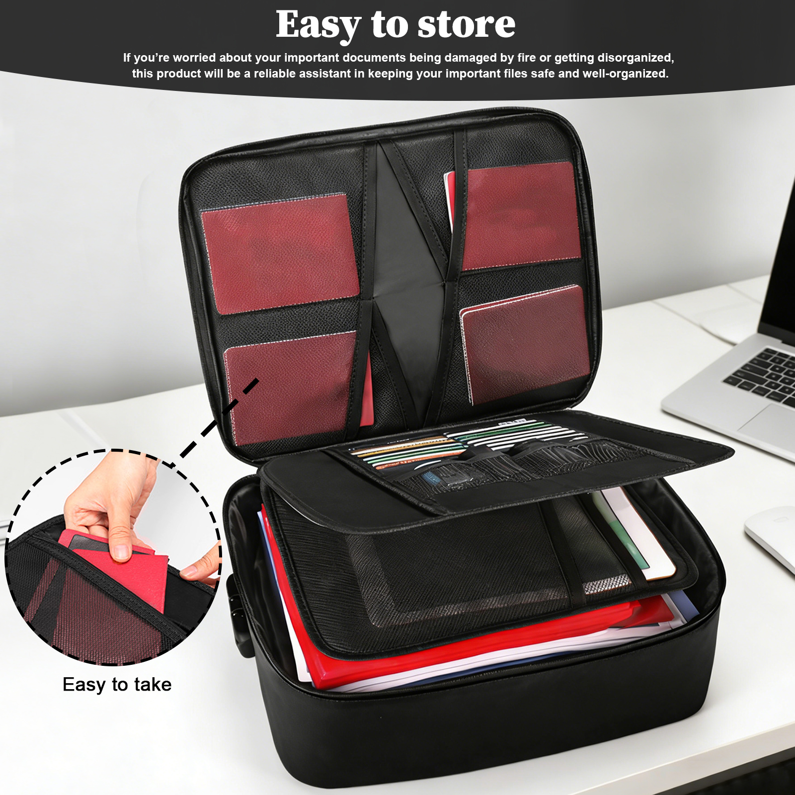 Fireproof Document Bag with Lo - Fire Safe Document recension och pris