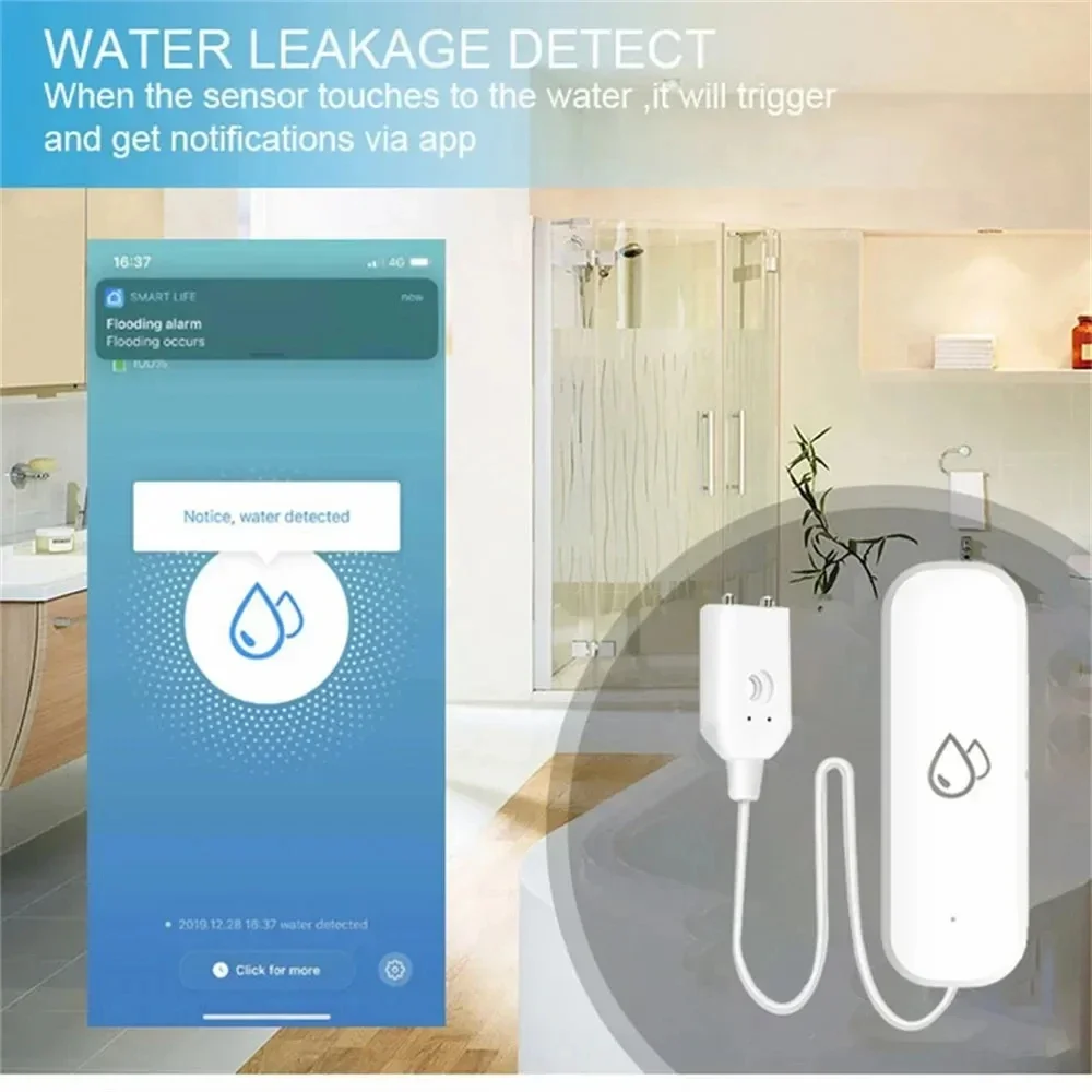 Tuya WiFi Water Sensor Leakage - Water Alarm Sensor recension och pris