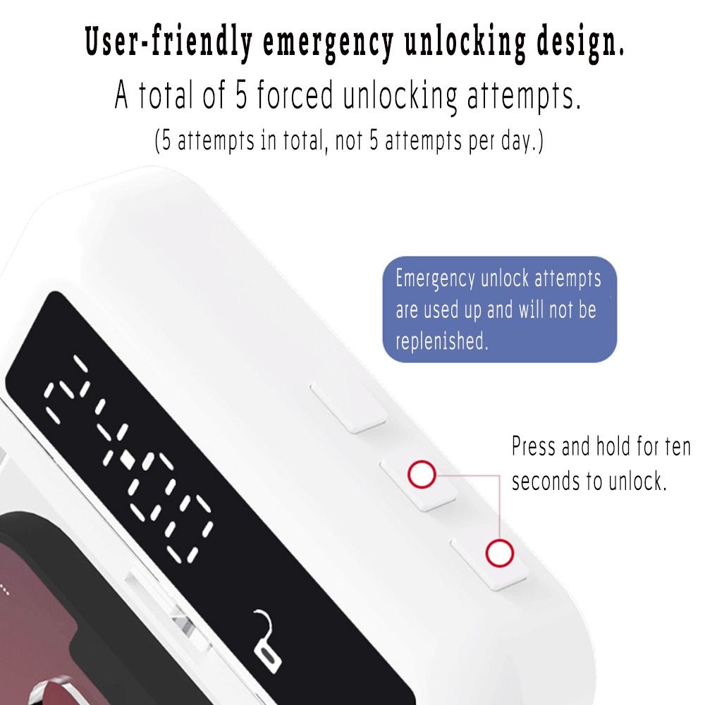Portable Phone Lock Box with T - Medicine Cabinet Lock recension och pris