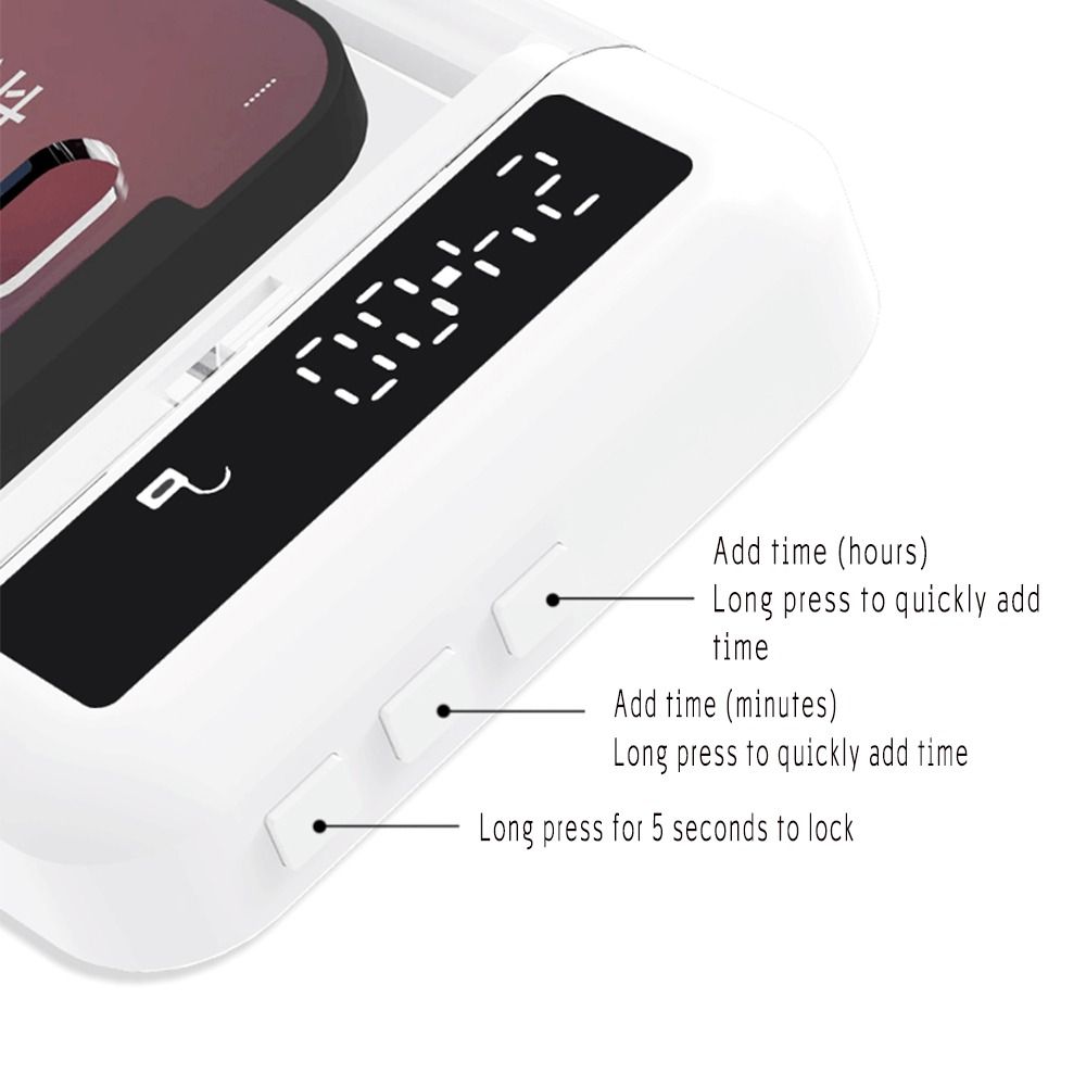 Portable Phone Lock Box with T - Medicine Cabinet Lock recension och pris